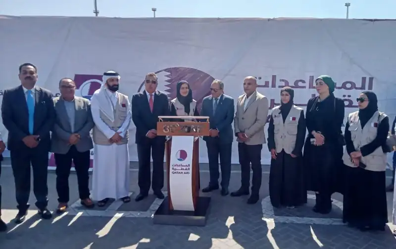 ميناء شرق بورسعيد يستقبل مساعدات قطرية ضخمة لأهالي غزة